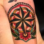 tatuaje de estrella old skool