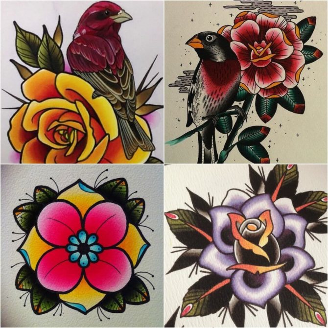 Tattoo oldskool - Tattoo Oldskool - Style de tatouage - Croquis de tatouage oldskool