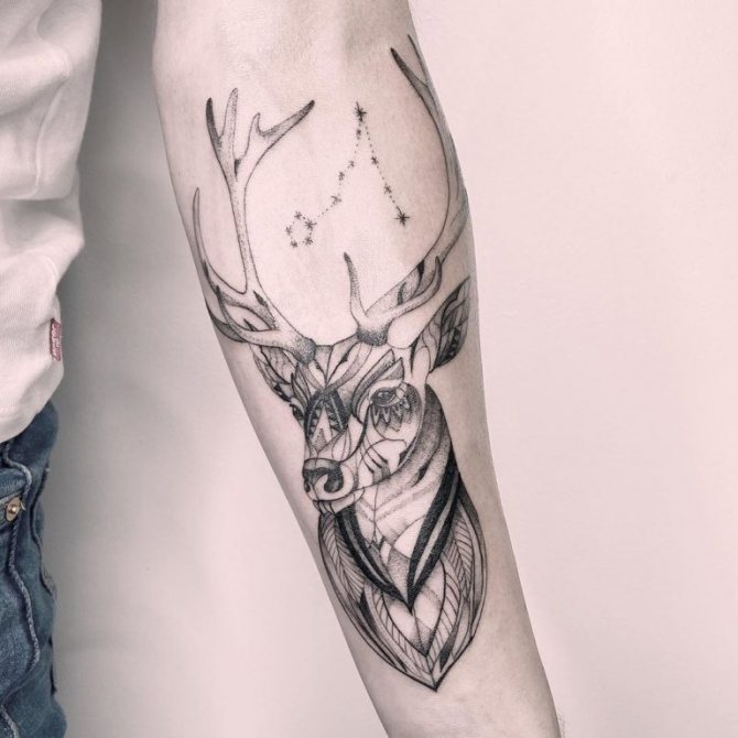 tatouage de cerf