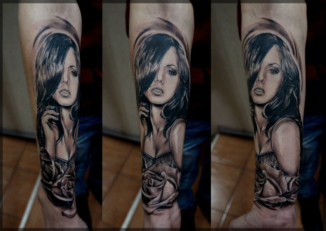 Tatuointi kyynärpäästä käteen