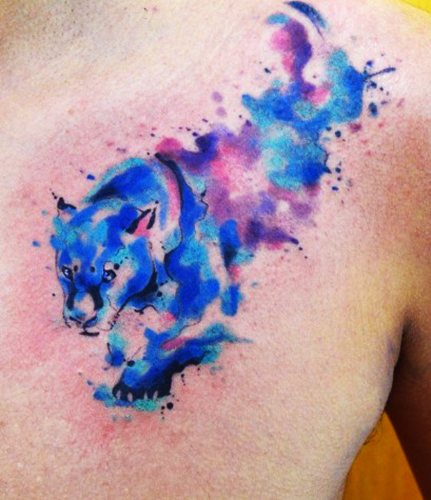 Tatouage panthère pour filles. Signification, photo, sur bras, jambe, épaule, dos, bas du dos