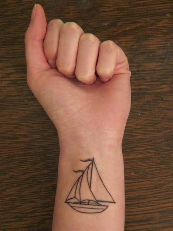 Tatouage d'un voilier