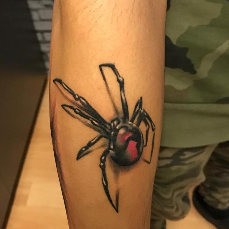 Татуировка паяк черен