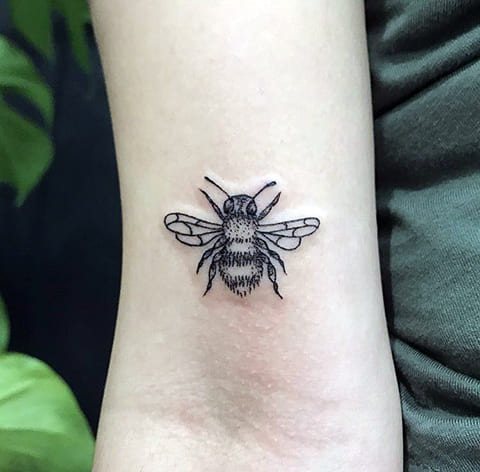 Tattoo of a bee on your arm