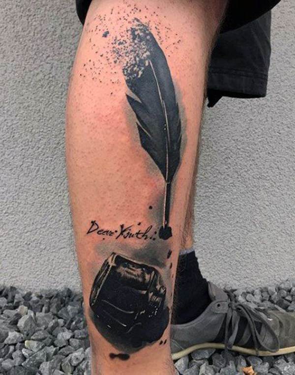 Tatuaje de una pluma