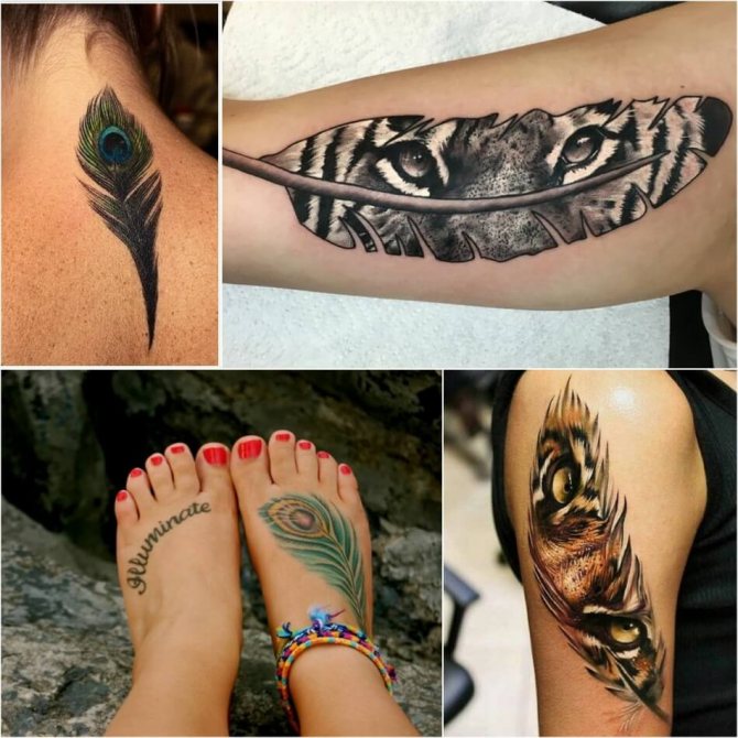Tatouage d'une plume - Tatouage d'une plume - Tatouage d'une plume pour filles