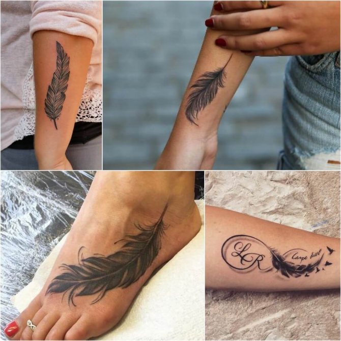 Tatouage d'une plume - Tatouage d'une plume - Tatouage d'une plume pour les filles