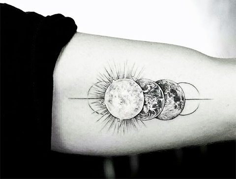 Tatouage de planètes