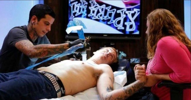 grafico del dolore tatuaggio