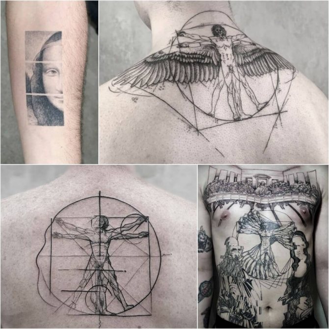 Tattoo based on paintings - Tattoo art - Painting Masterpieces Tattoo - Da Vinci Tattoo