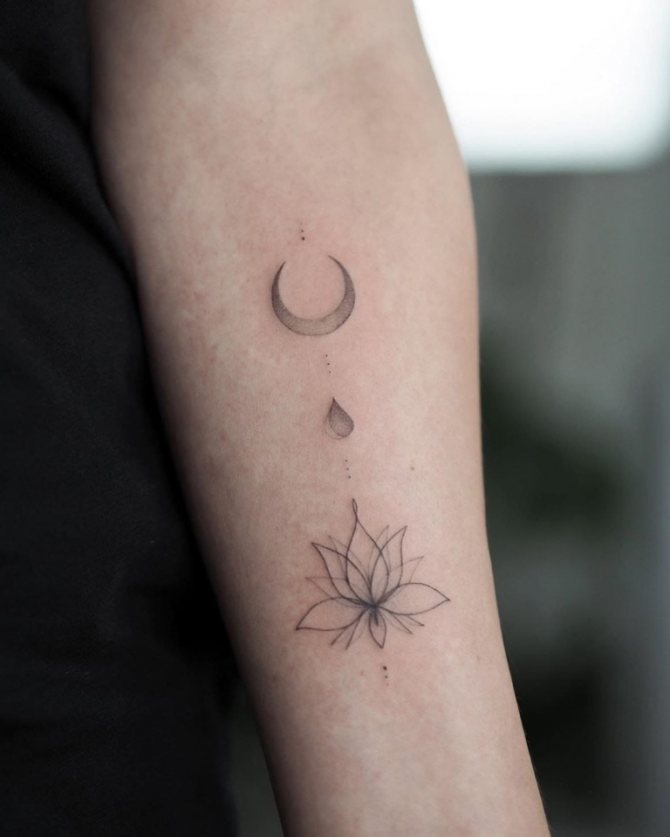 tatouage croissant sur le poignet