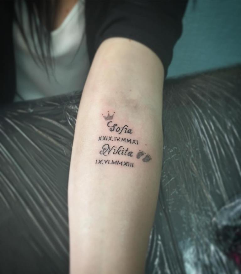 tatouage des inscriptions des fils