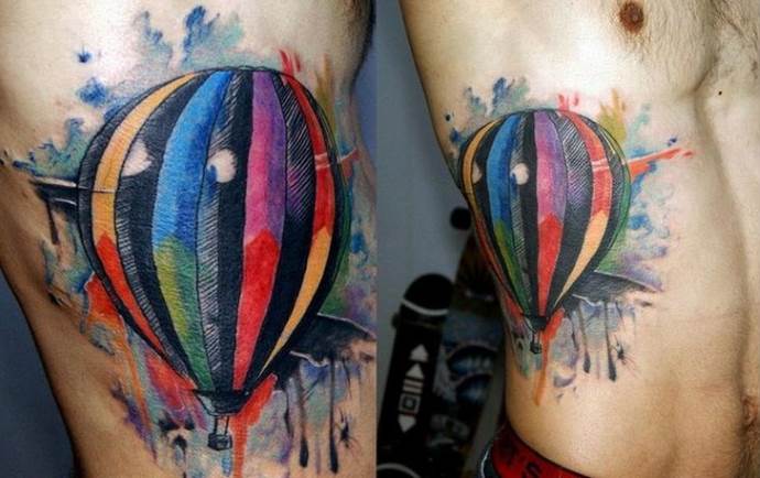 Tatuar un globo de color