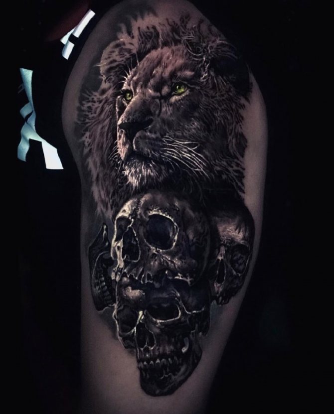 black and white realism tattoo