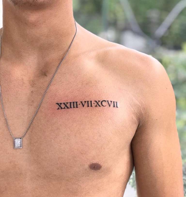 tattoo in Roman numerals