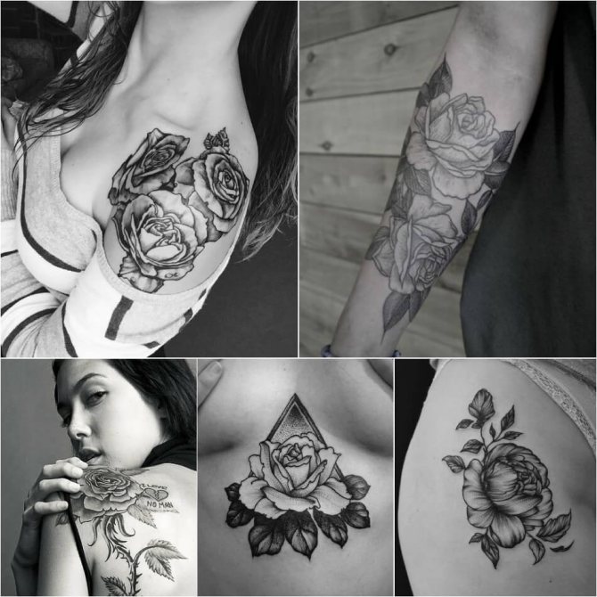 Tatuaje de rosa - Tatuaje de rosa para niñas - Tatuaje de rosa para mujeres