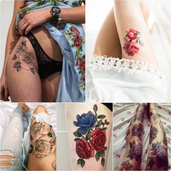 Tatuaje de rosa - Tatuaje de rosa para niñas - Tatuaje de rosa para mujeres