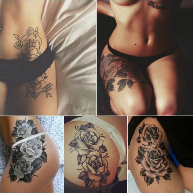 Tatuaje de rosa - Tatuaje de rosa para niñas - Tatuaje de rosa para mujeres
