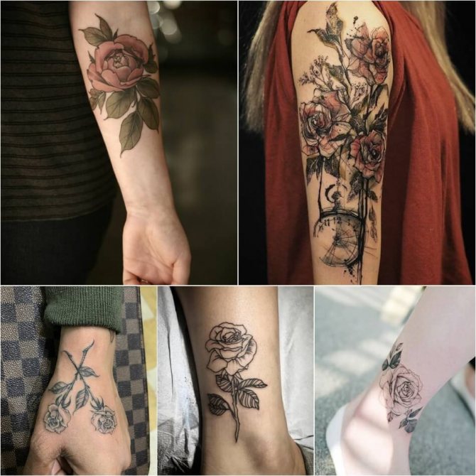 Tatuaje Rosa - Tatuaje Rosa para Chicas - Tatuaje Rosa Femenino