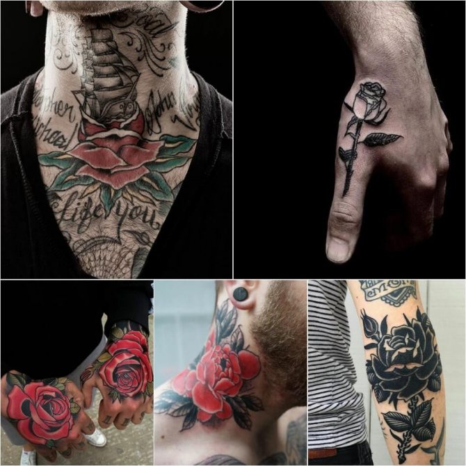 Tatuaje rosa - Tatuaje rosa masculino - Tatuaje rosa masculino