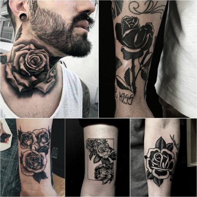 Tatuaje rosa - Tatuaje color rosa significado - Tatuaje rosa negra