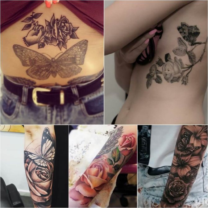 Tattoo Rose - Tattoo Rose Bedeutung - Tattoo Rose und Schmetterling - Tattoo Rose und Schmetterling Bedeutung