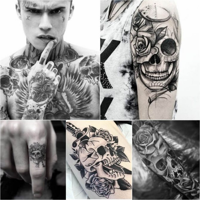 Tattoo Rose - Tattoo Rose Bedeutung - Tattoo Rose und Kreuz - Tattoo Rose und Totenkopf