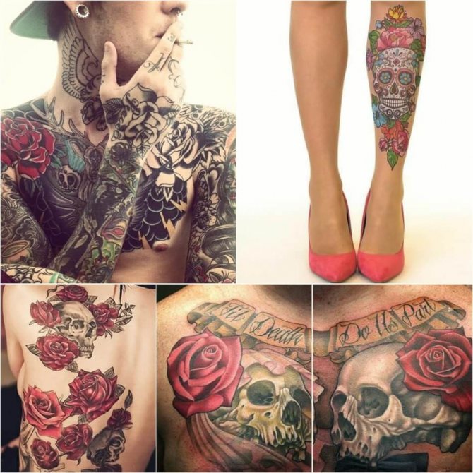 Tatuaje rosa - Tatuaje rosa significado - Tatuaje rosa y cruz - Tatuaje rosa y calavera