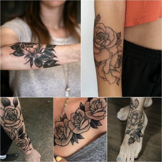 Tattoo Rose - Tattoo Rose Significato - Tattoo Rose con foglie