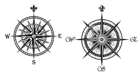 Татуировка Wind Rose - Скици