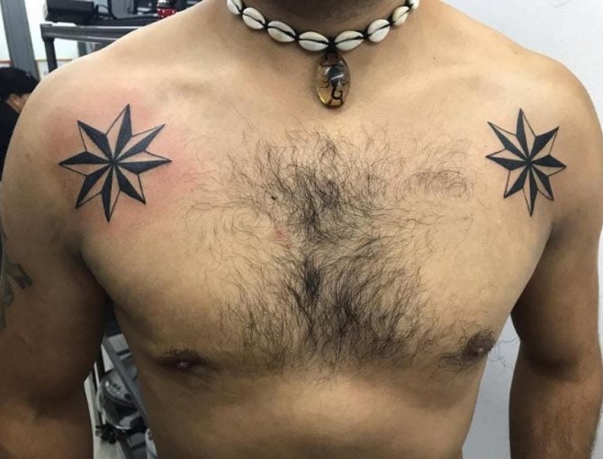 Wind Rose Tattoo: Merkitys olkapäillä