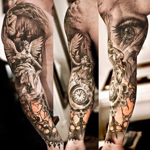 Manchon de tatouage pour homme - photo