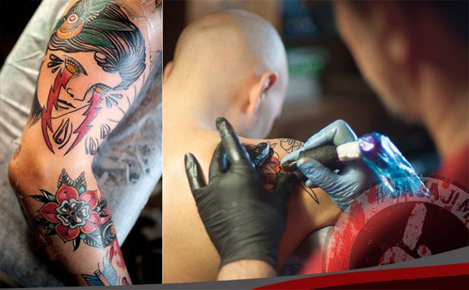 tradition de la manche de tatouage