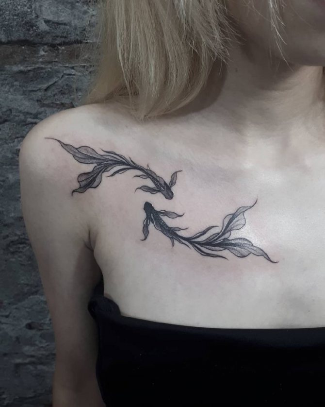 croquis de tatouage de poisson