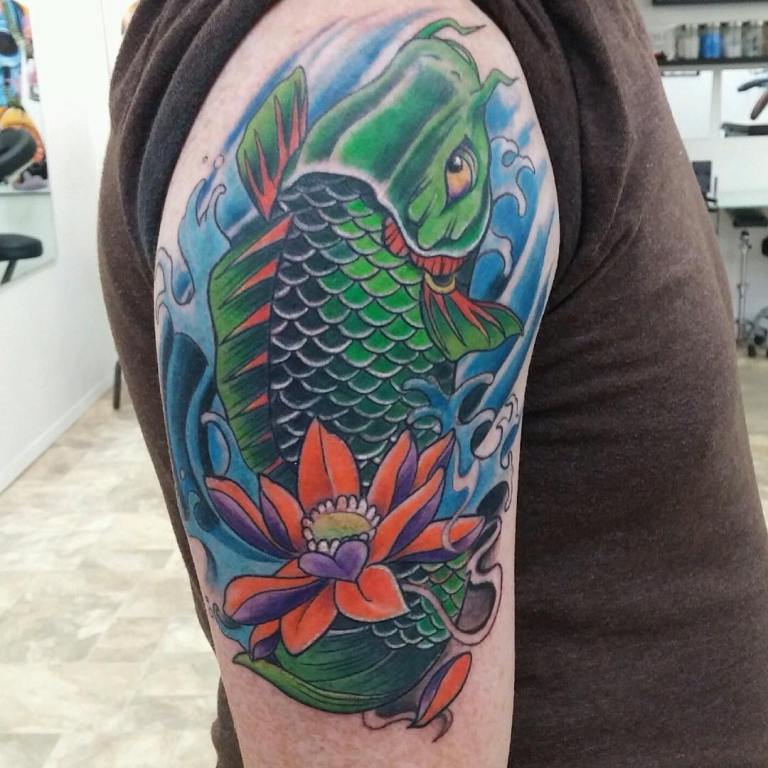 Tatouage de poissons koï