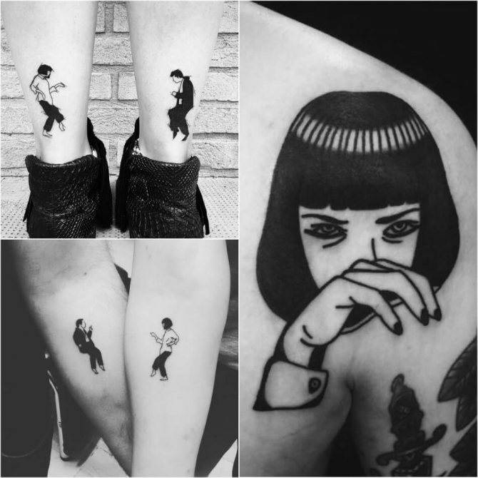 Tetování Filmové postavy - Nápady pro tetování Milovníci filmů - Pulp Fiction Tattoo