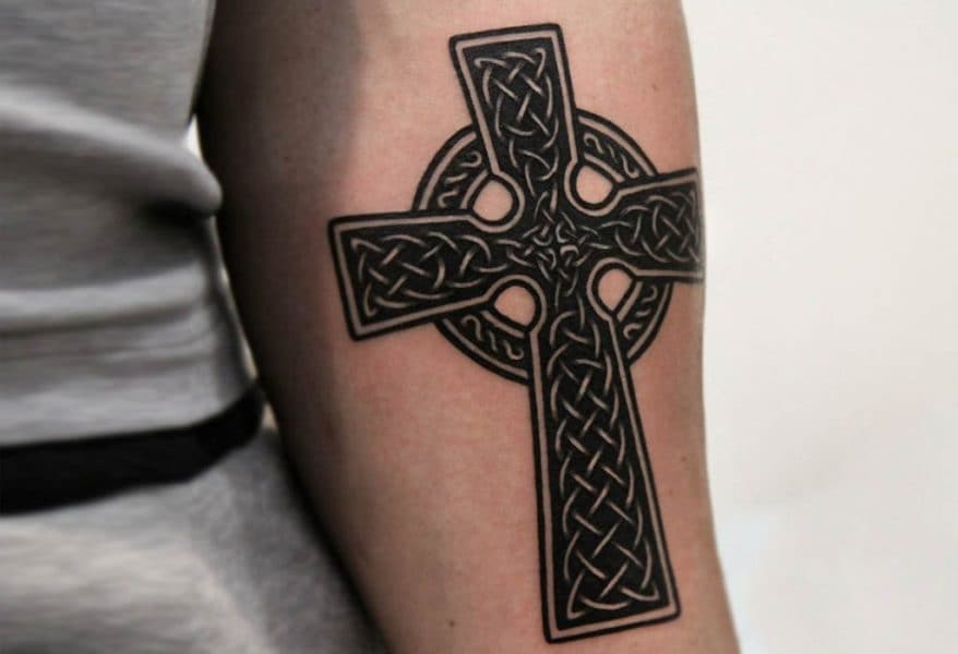 Tattoo of a Celtic cross