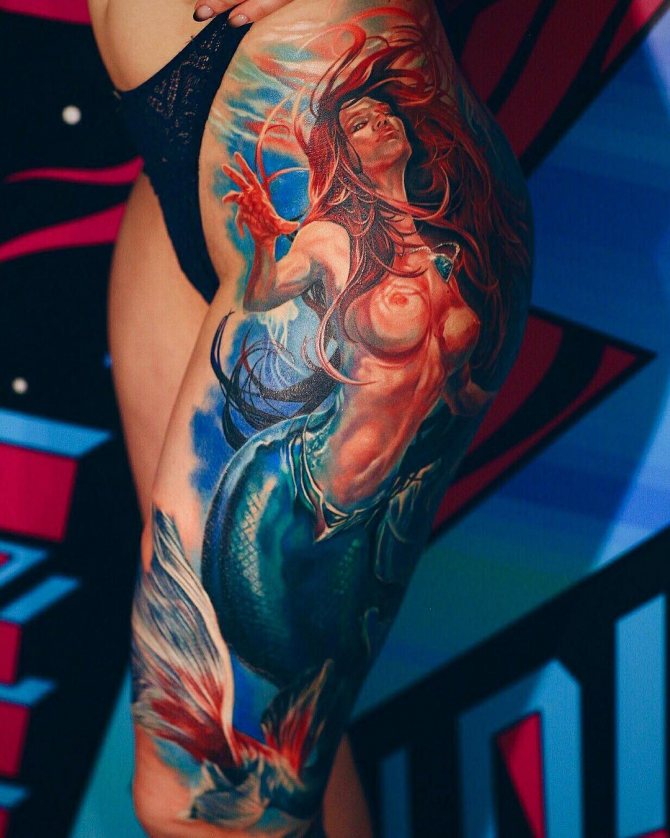 Татуировка русалка
