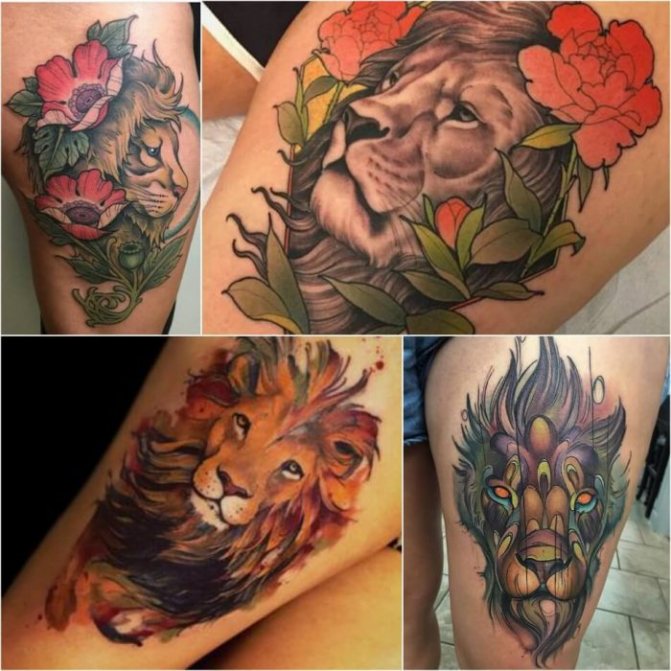 Tatouages d'animaux - tatouage de lion - tatouages d'animaux sauvages - tatouage de lion