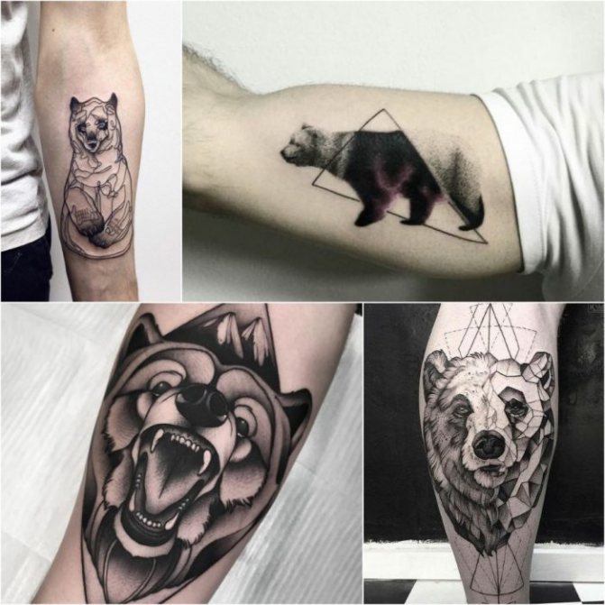 Tatouage d'animaux - Tatu-medved-Muzhskie-tatu-medved-Tatu-dlya-muzhchin-medved