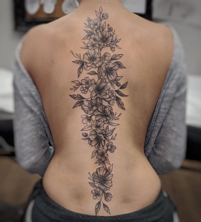 背中の女の子のためのタトゥーの意味