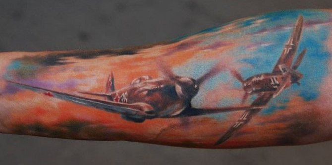 airplane tattoo