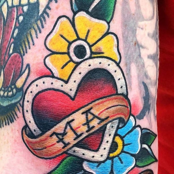 Tatouage avec le mot