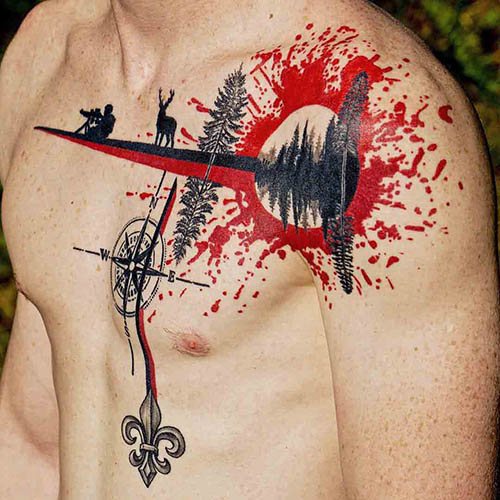 Tatouage avec signification pour les hommes. Croquis, photo