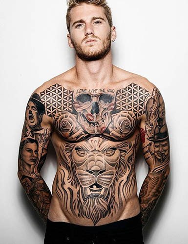 Tatouage avec signification pour les hommes. Croquis, photo