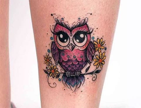 Tatouage d'une chouette