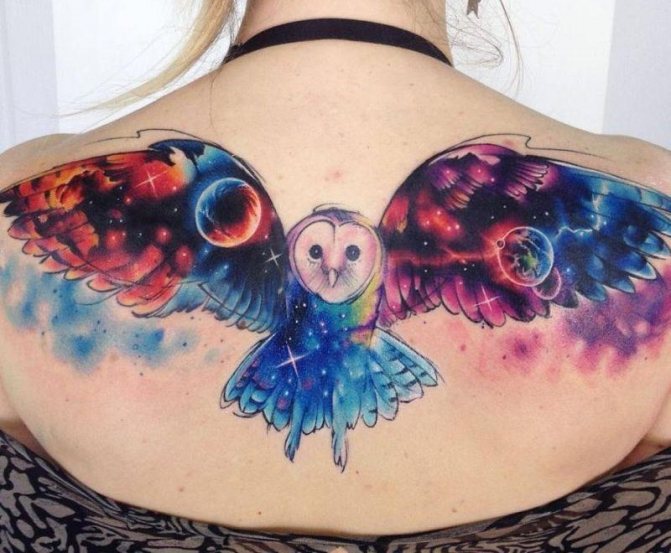 Tatouage d'une chouette