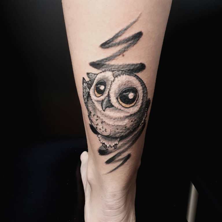 Tatouage d'une chouette