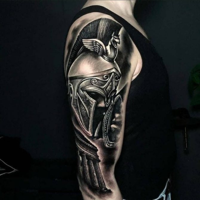 τατουάζ σπαρτιάτη μανίκι