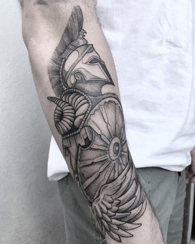 τατουάζ Spartan έννοια